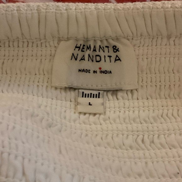 Hemant & Nandita White Mini Skirt NW Large - Picture 8 of 11